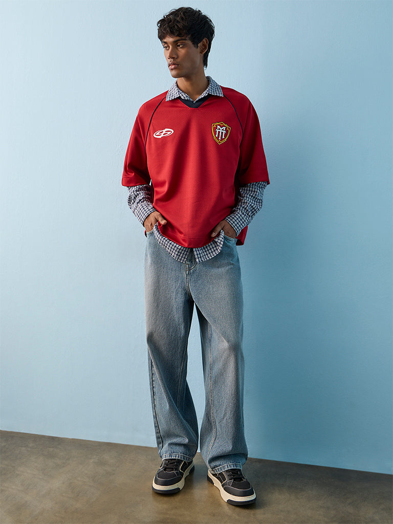 Nuon Red Portugal Football Jersey