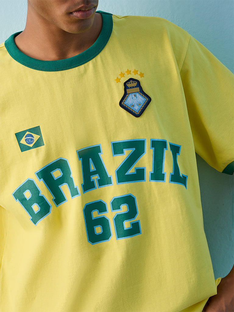 Nuon Yellow Brazil Football Jersey