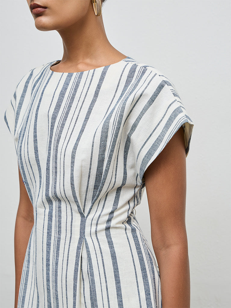 Wardrobe Ivory Striped Cotton-Blend Top