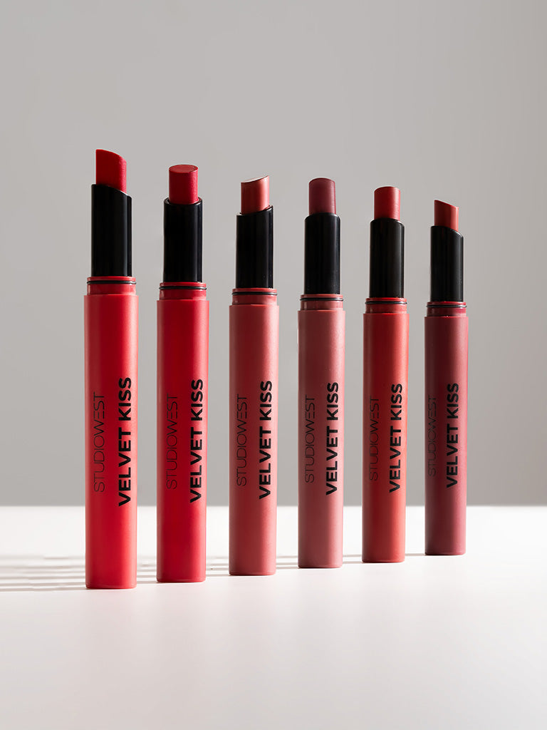 Studiowest Velvet Kiss Slim Stick Red Hot R-01 Lipstick - 2 gm
