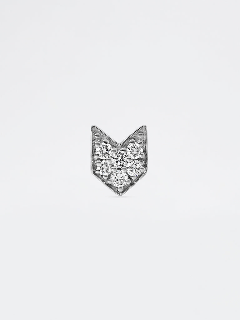Men's Arrow Pave Lab Diamond Stud Earrings