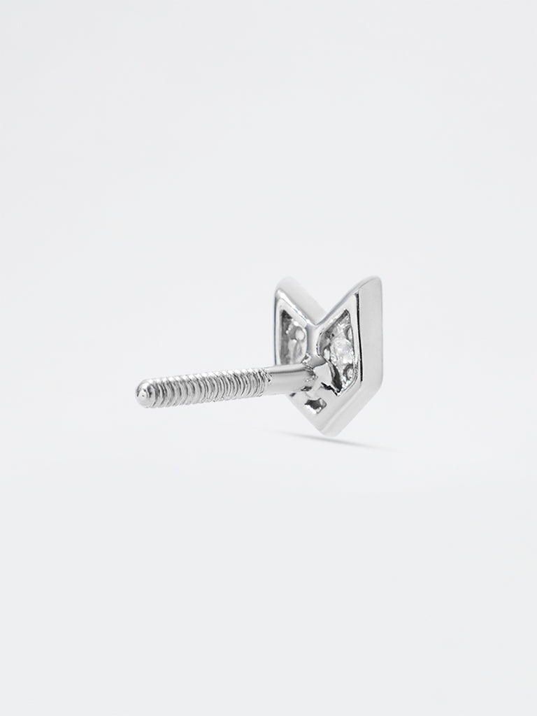 Men's Arrow Pave Lab Diamond Stud Earrings