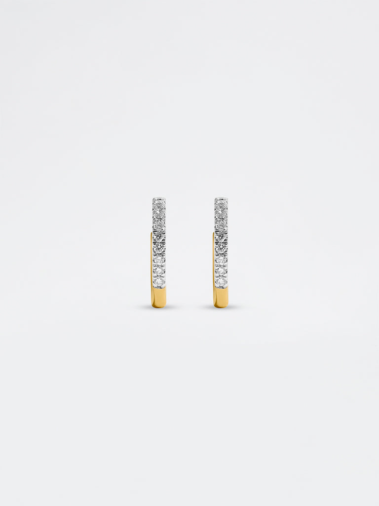 Pave Lab Diamond Classic Hoop Earrings