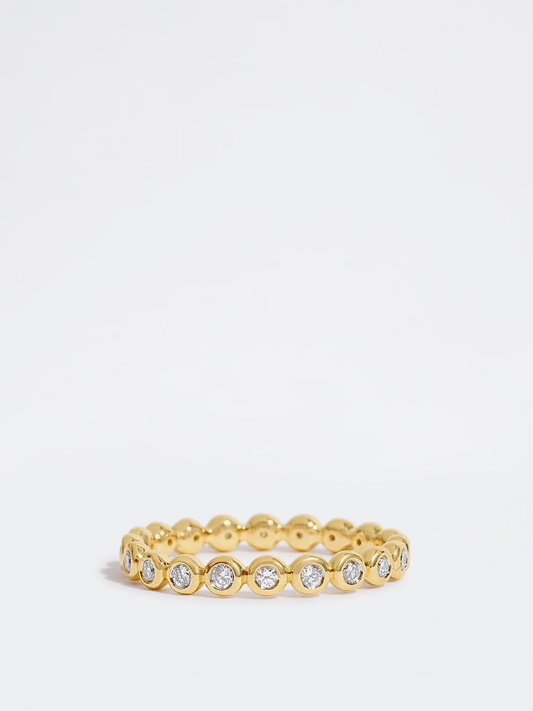Lab Diamond Bezel Stacker Ring