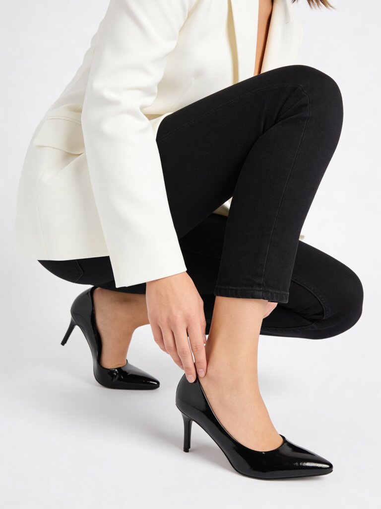 LUNA BLU Black Stiletto Pump Shoes