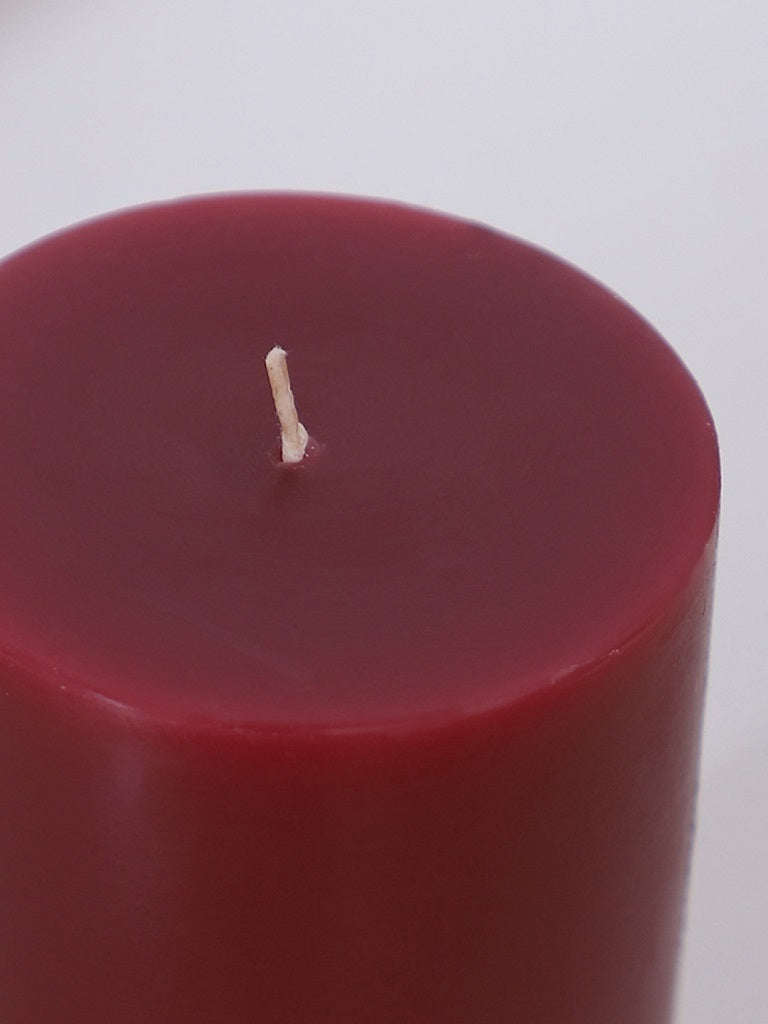 Westside Home Red Pillar Candle with Gold Foiling