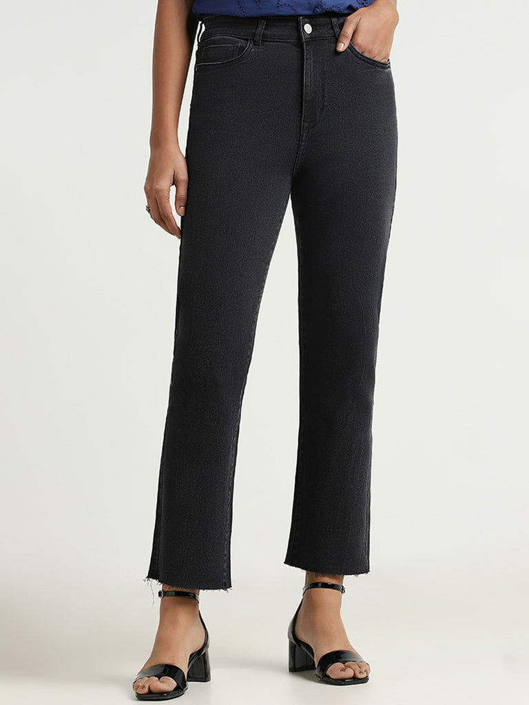 LOV Black Straight - Fit Mid - Rise Jeans