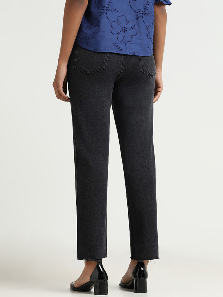 LOV Black Straight - Fit Mid - Rise Jeans