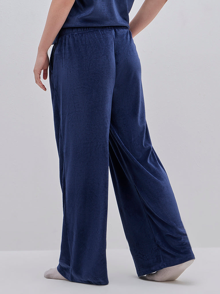 Wunderlove Navy Corduroy High-Rise Lounge Pants