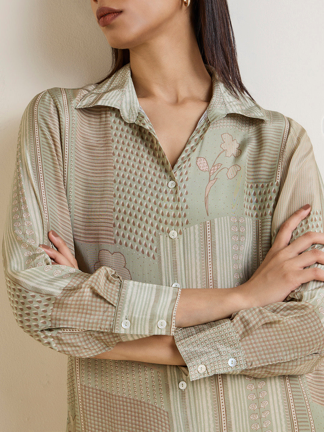 Zuba Sage Printed Tunic