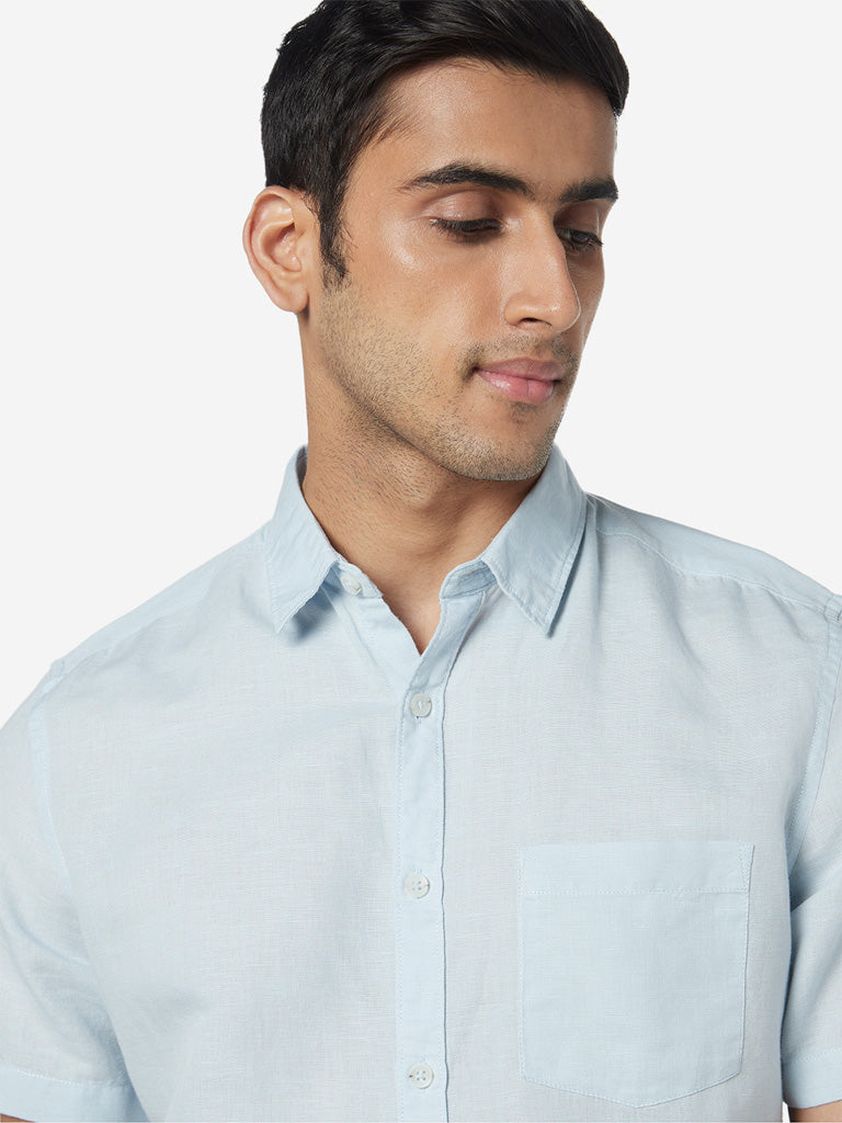 Buy WES Casuals Blue Striped Relaxed-Fit Shirt from Westside