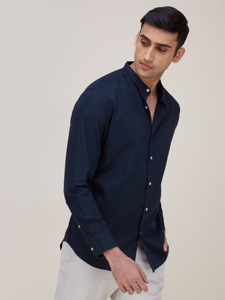 Buy Ascot Navy Relaxed-Fit Jacket from Westside