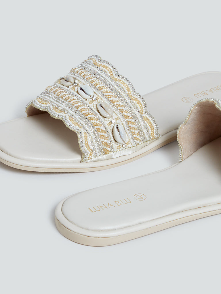 ivory flip flops