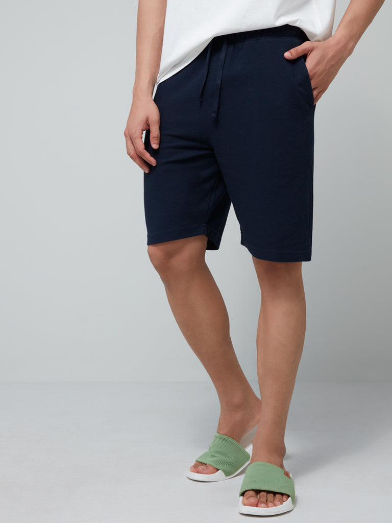 WES Lounge Navy Relaxed-Fit Shorts