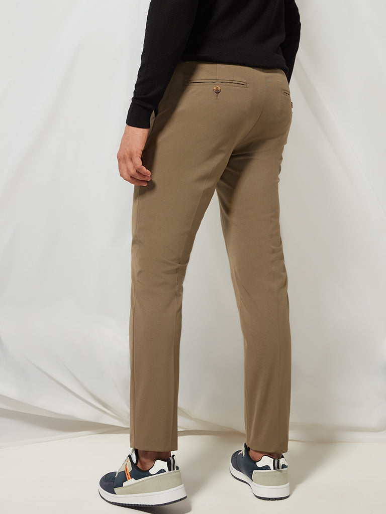 Buy LOUIS PHILIPPE SPORTS Mens Super Slim Fit Solid Formal Trousers   Shoppers Stop