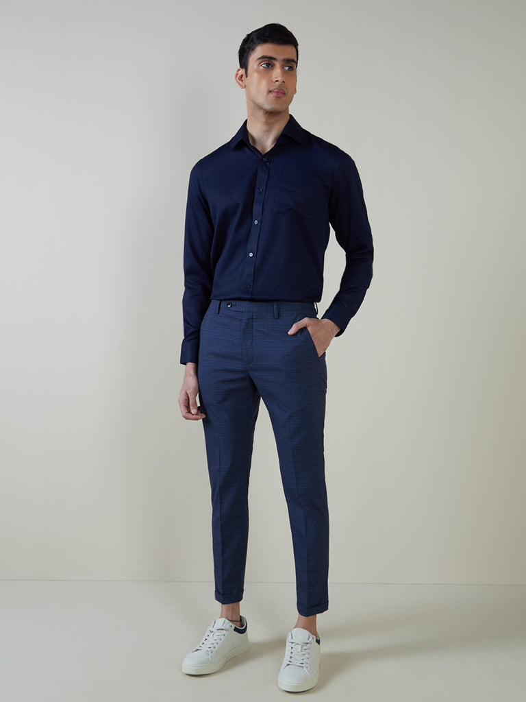 Cobb Navy Blue Ultra Fit Formal Trouser | Premium Quality Fabric | Perfect  Fit