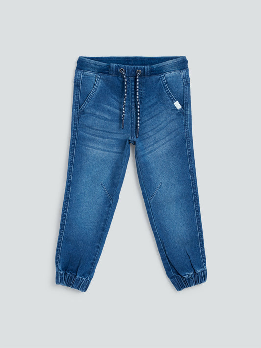 HOP Kids Blue Slim - Fit Mid- Rise Jeans