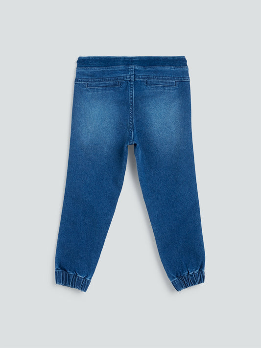 HOP Kids Blue Slim - Fit Mid- Rise Jeans