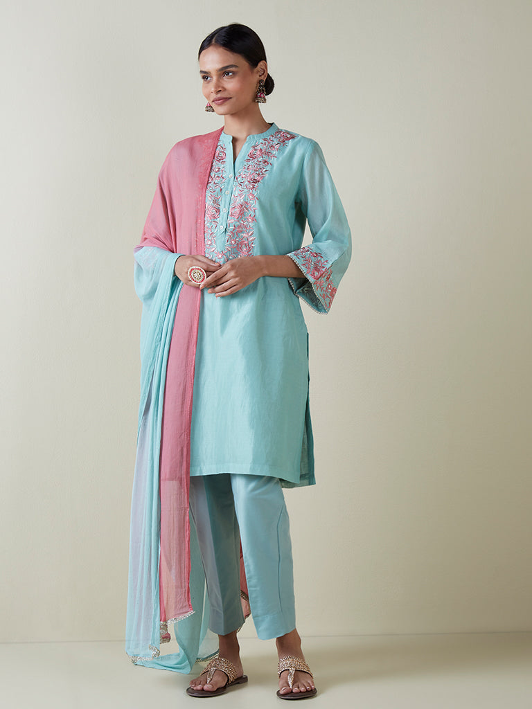 Off White Handwoven Khadi Cotton Sharara Trousers for Women