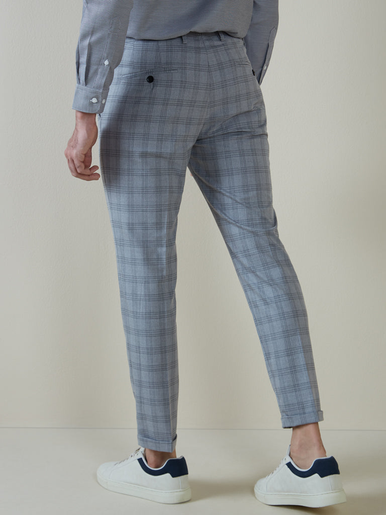 Grey Check Trousers  Selling Fast at Pantaloonscom