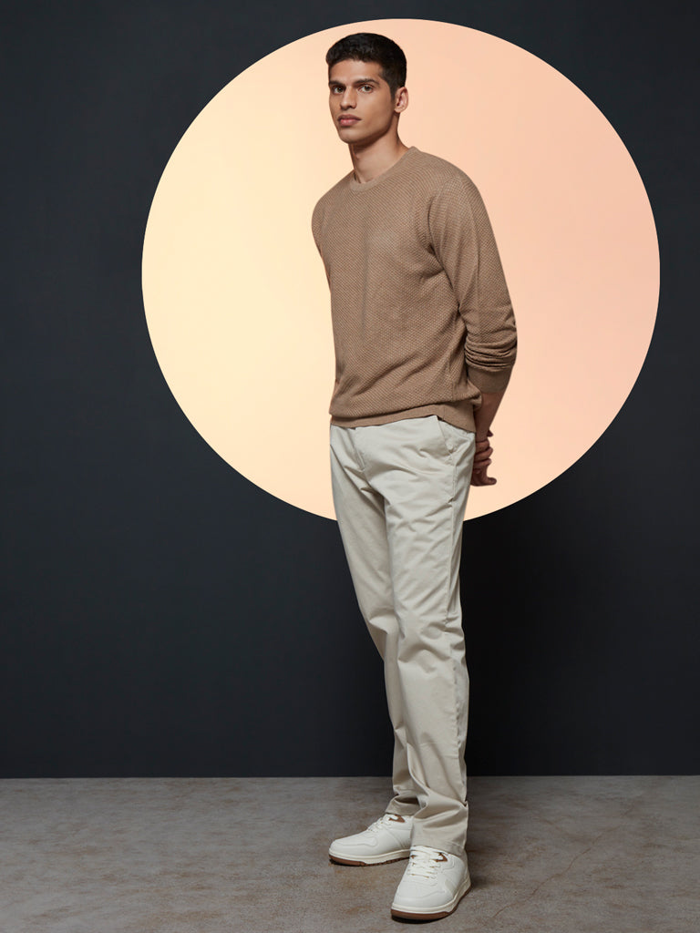 Khaki pants and a white buttonup shirt are an iconic menswear combination  What keeps this look fresh instea  Pants outfit men Mens outfits Mens  fashion casual