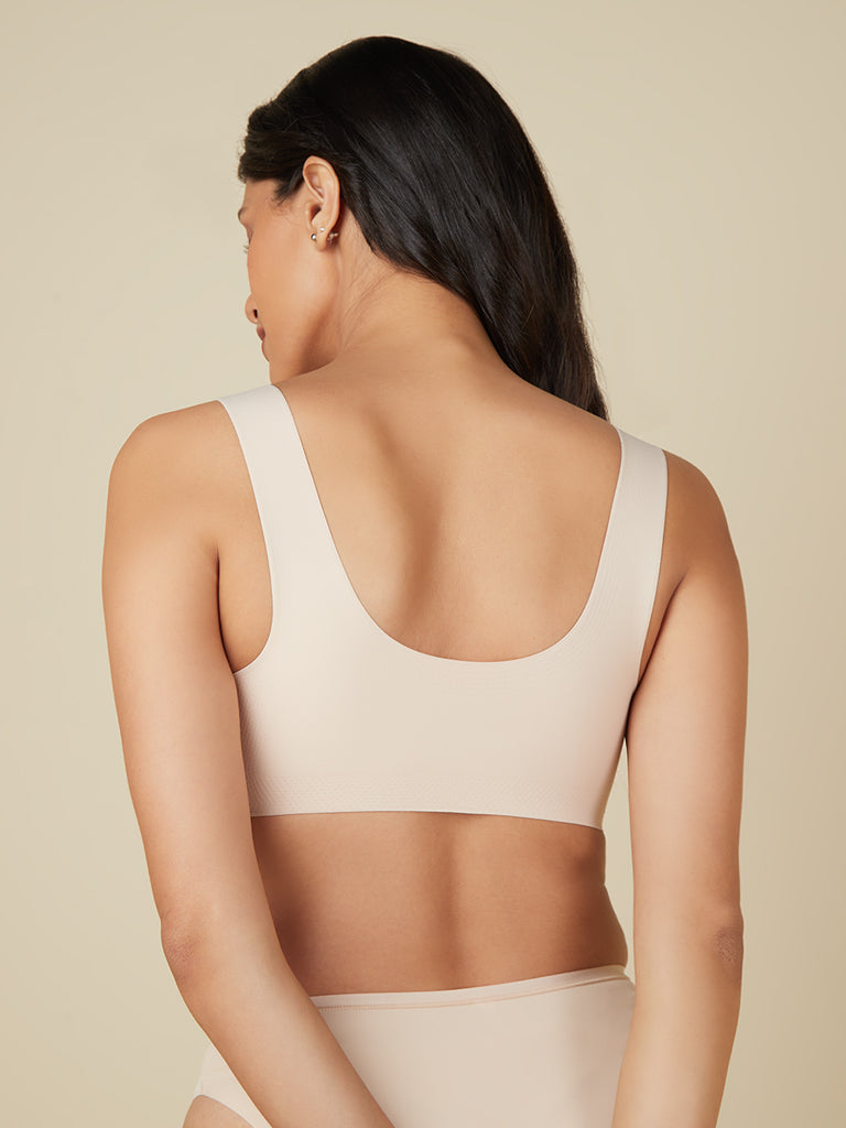 Buy Wunderlove Almond Invisible Crop Top from Westside