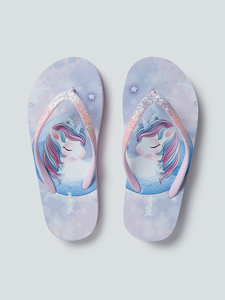 unicorn flip flops children's place