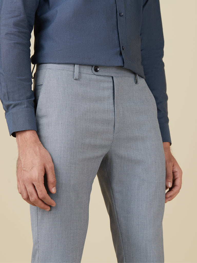 Buy Formals by tside Blue Patterned CarrotFit Trousers online  Looksgudin