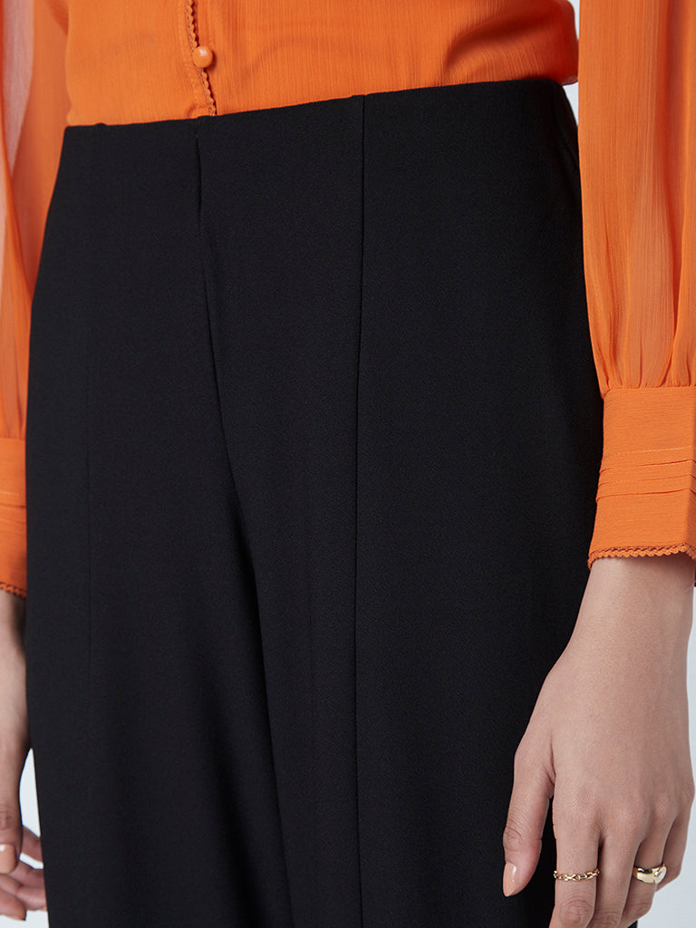 Buy Qua Rust Brown Quintenssence WideLeg Pleated Trousers for Women Online   Tata CLiQ Luxury