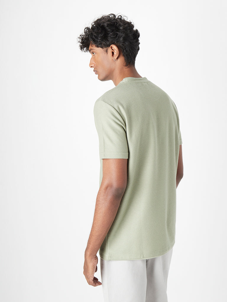 ETA Sage Textured Cotton Blend Slim-Fit T-Shirt