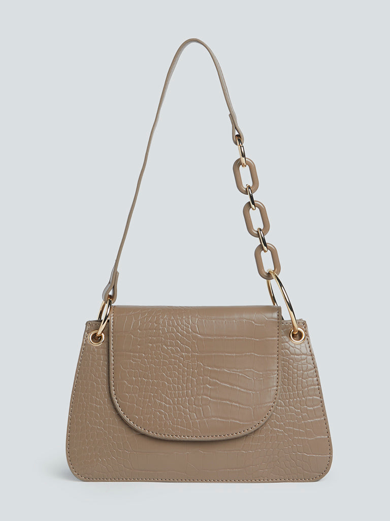 Buy CHARLES & KEITH Tan Large Hobo Bag for Women Online @ Tata