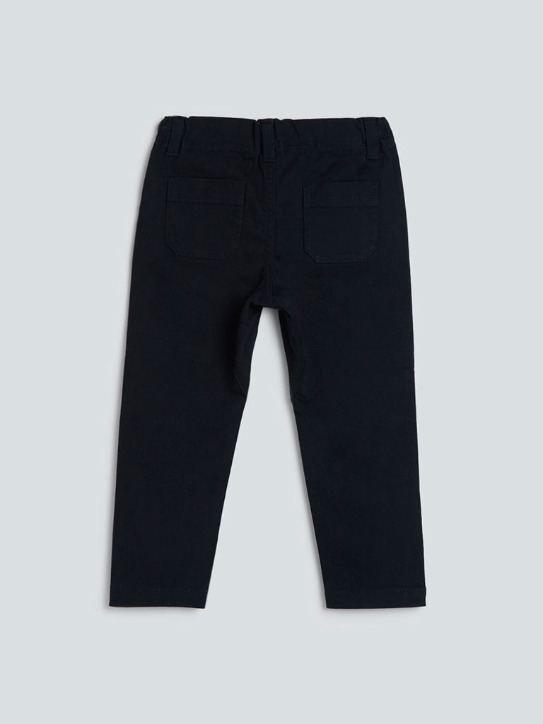 Marks  Spencer Trousers and Pants  Buy Marks  Spencer Navy Tapered  Trousers Online  Nykaa Fashion
