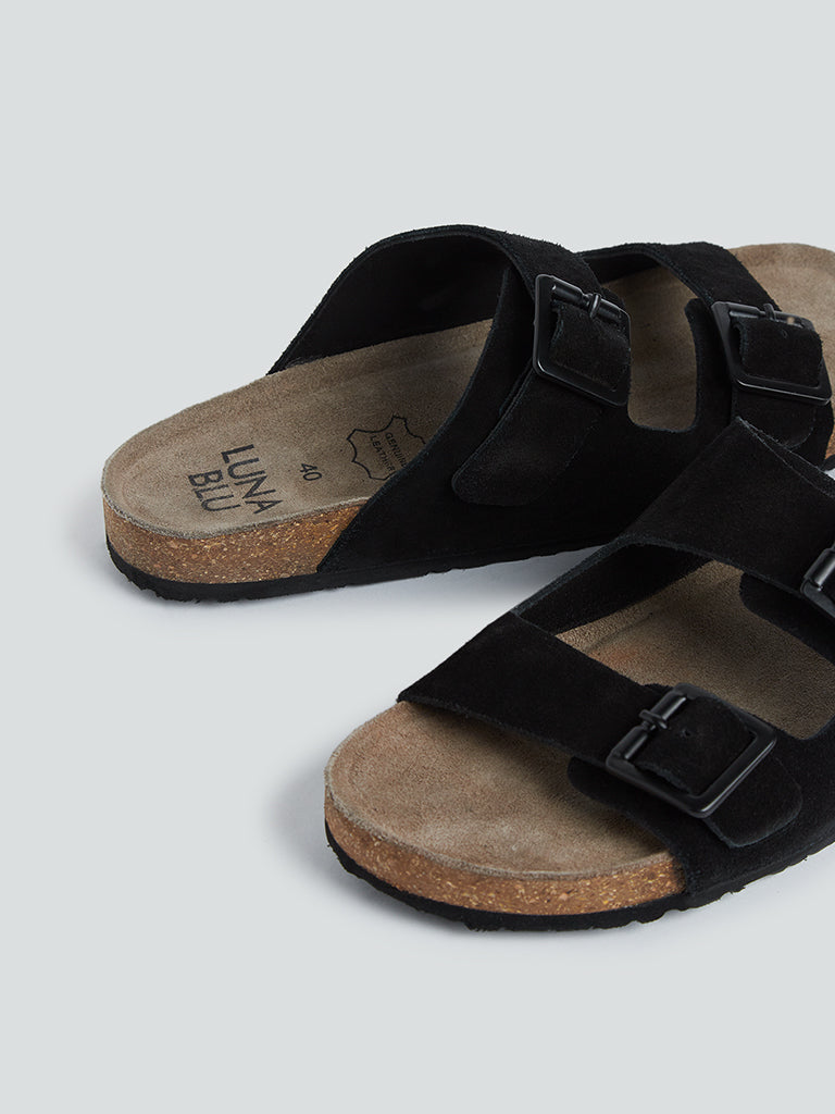 SUEDE LEATHER Kids Menorquina sandals with hook and loop strap closure.  CH202 | OkaaSpain
