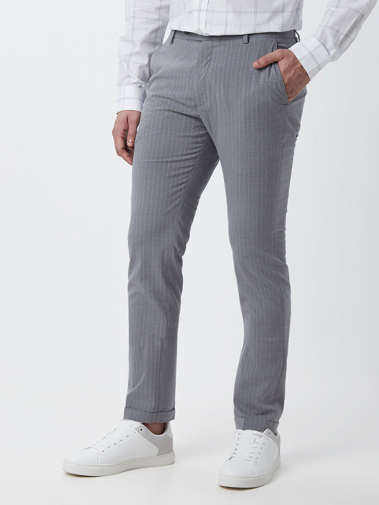 Buy Raymond Medium Grey Slim Fit Trousers for Men Online  Tata CLiQ