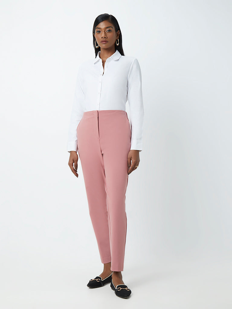 UNSTOPPABLE  Baby pink short blazer with straight pants Set  myclo