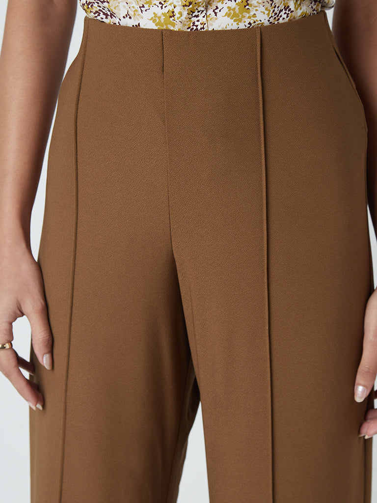 Buy Van Heusen Brown Trousers Online at Low Prices in India  Paytmmallcom