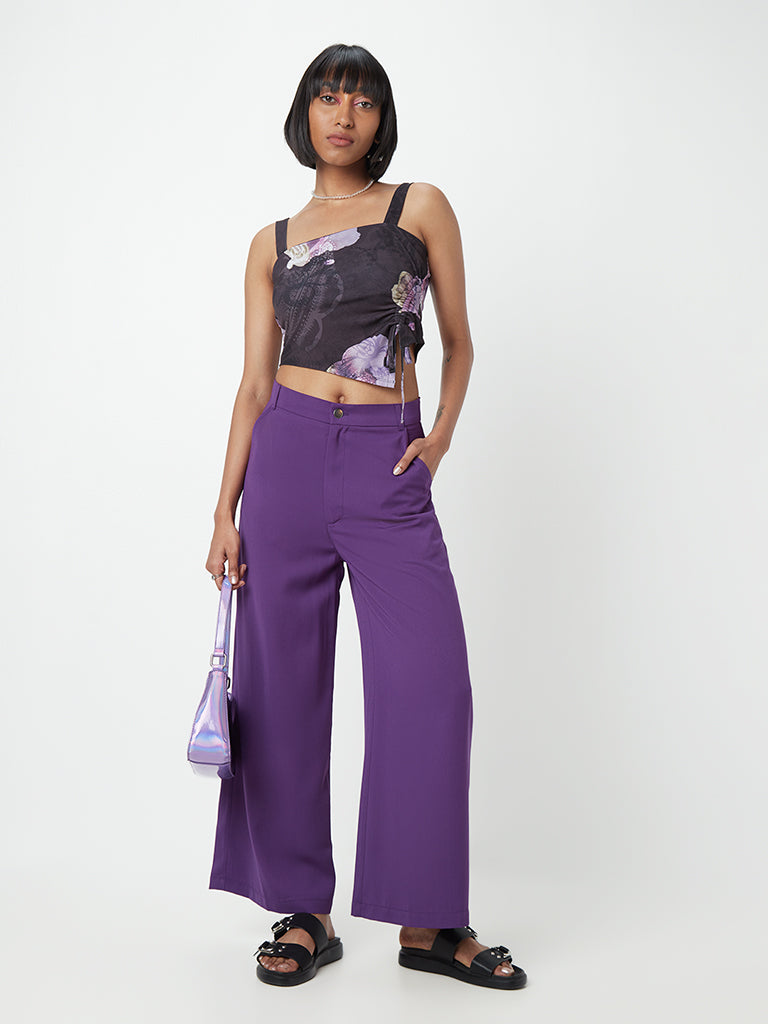 Buy Nuon by Westside Nuon Violet Flared Pants at Redfynd