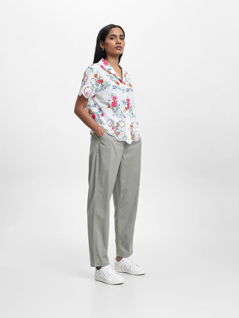 Shop LOV Plain Sage Trousers Online  Westside