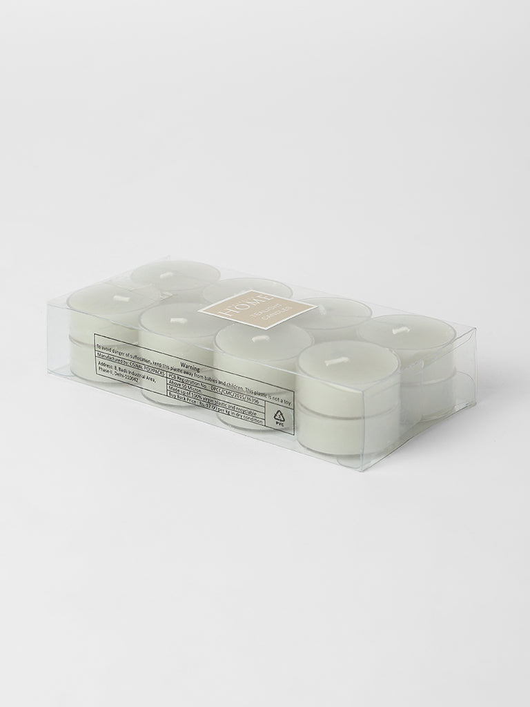 Westside Home Mint Wax Acrylic Tealight- (Set of 16)