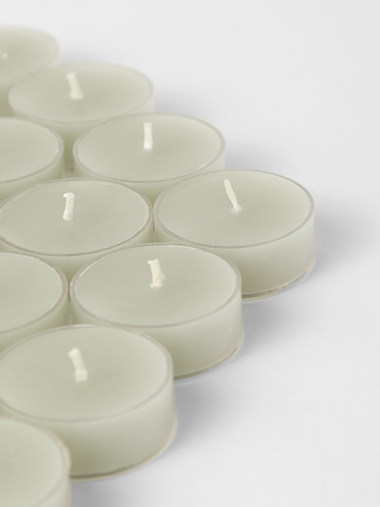 Westside Home Mint Wax Acrylic Tealight- (Set of 16)