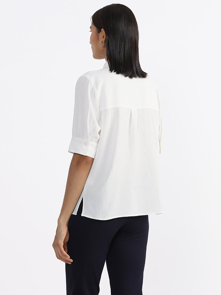 Plain off white top shirt