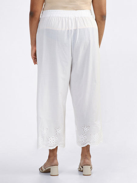 Shop Diza Plain White Palazzos Online – Westside