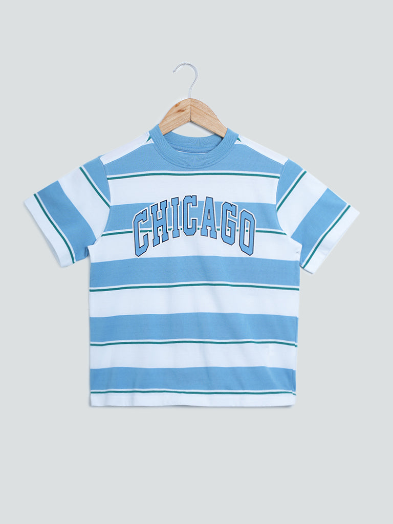 Jus Cubs Polo T-Shirt for Boys 100% Soft Cotton Striped T Shirts
